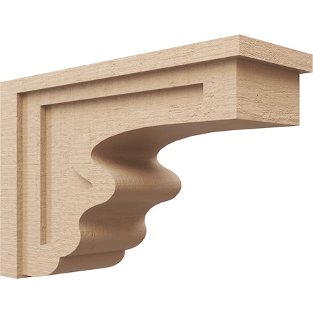 7in. W X 21in. D X 14in. H Series 3  Highland Rough Cedar Woodgrain TimberThane Corbel, Primed Tan